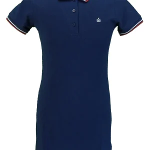 Merc London Kara Navy Ladies Retro Polo Dress