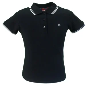 Merc Ladies Rita Black Cotton Polo Shirt