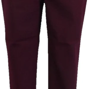 Merc Mens Winston Wine Red Sta Press Trousers