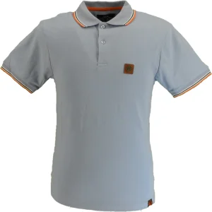 Trojan Mens Ecru Sky Blue Polo Shirt