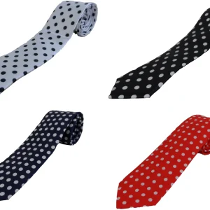 Mazeys Mens Mod Style Polka Dot Ties
