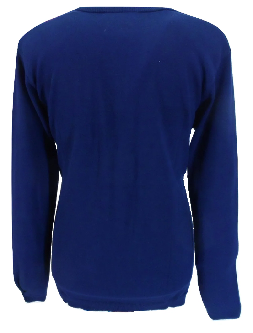 Mens Navy Stripe Fine Gauge Mod Racing Jumper - Imagen 4