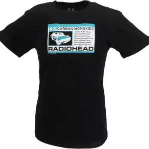 Mens Black Radiohead Officially Licensed Carbon Patch T Shirt