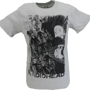 Mens Grey Radiohead Officially Licensed Scribble T Shirt