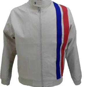 Real Hoxton Mens Beige Rally Jacket