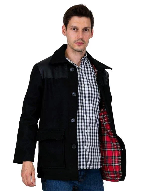 Relco Mens PVC Black Donkey Jackets - Imagen 6