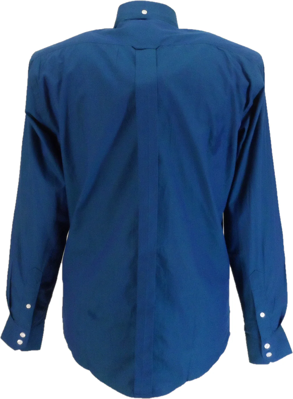 Relco Mens Long Sleeved Blue/Green Tonic Mod Retro Shirt - Imagen 3