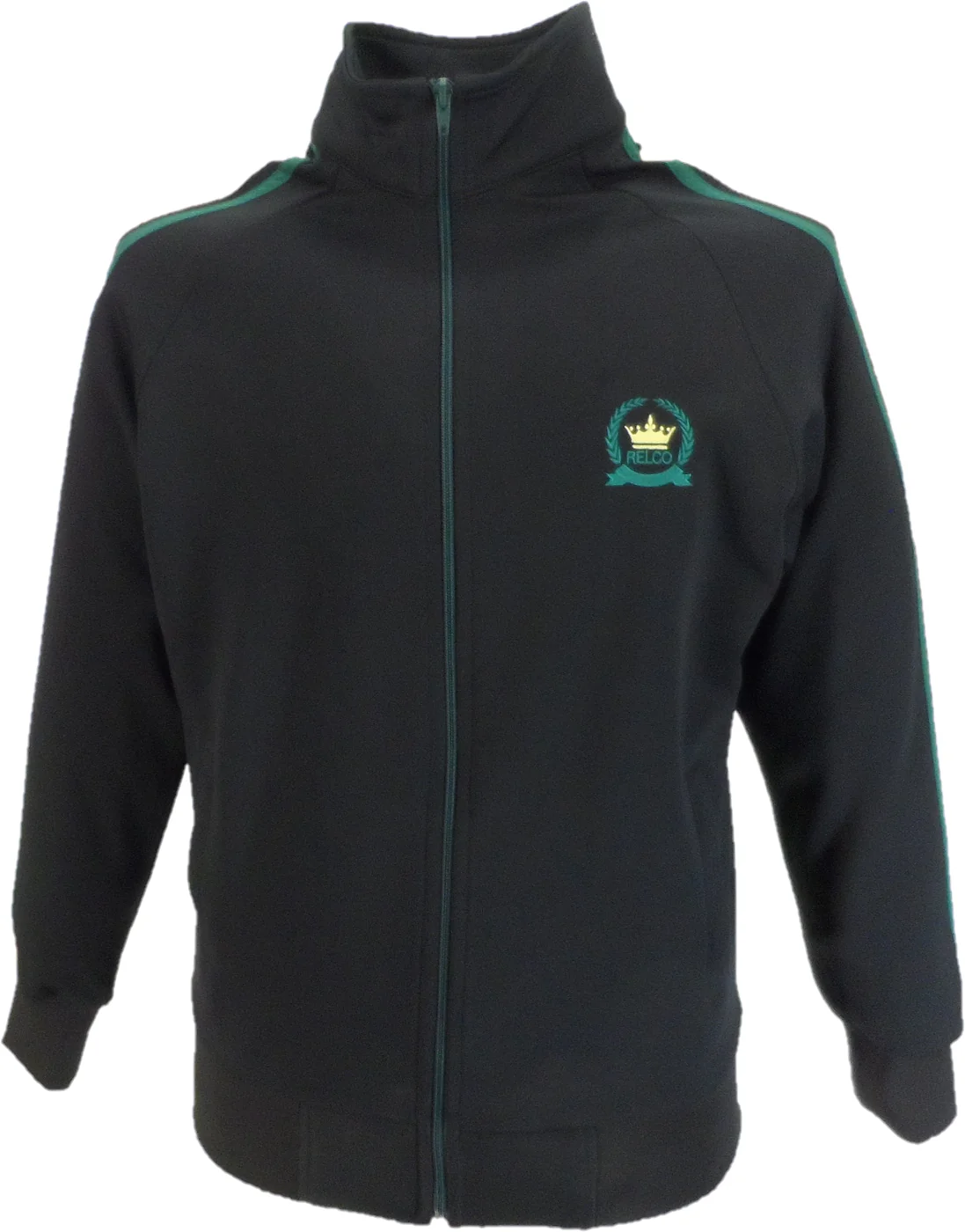 Relco Mens Black Jamaica Retro Track Tops