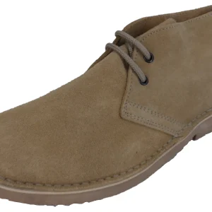 Roamers Stone Retro 70s Mod Style Real Suede Desert Boots