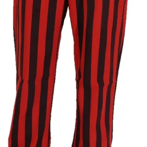Run & Fly Mens Vintage Black/Red Stripe Bell Bottom Super Flares