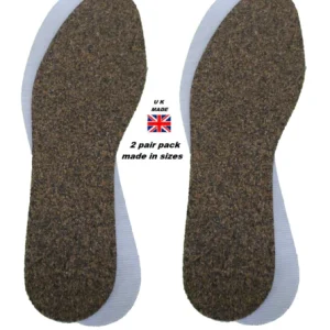 2 Pair Pack of Cork Ready Cut to Size Shoe Insoles