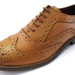 Delicious Junction Classic Ladies Rudegirl Tan Retro Leather Brogue Mod,Ska,Shoes