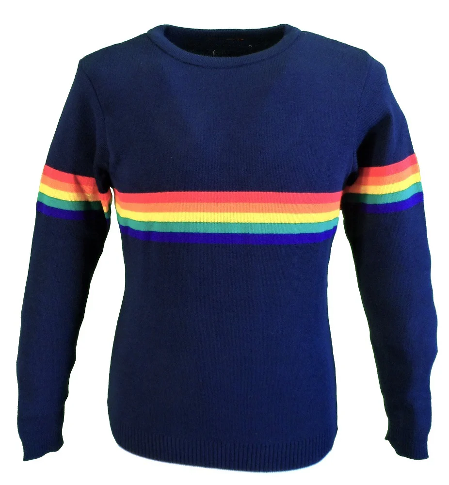 Men's Rainbow Jumper - Striped Jumper