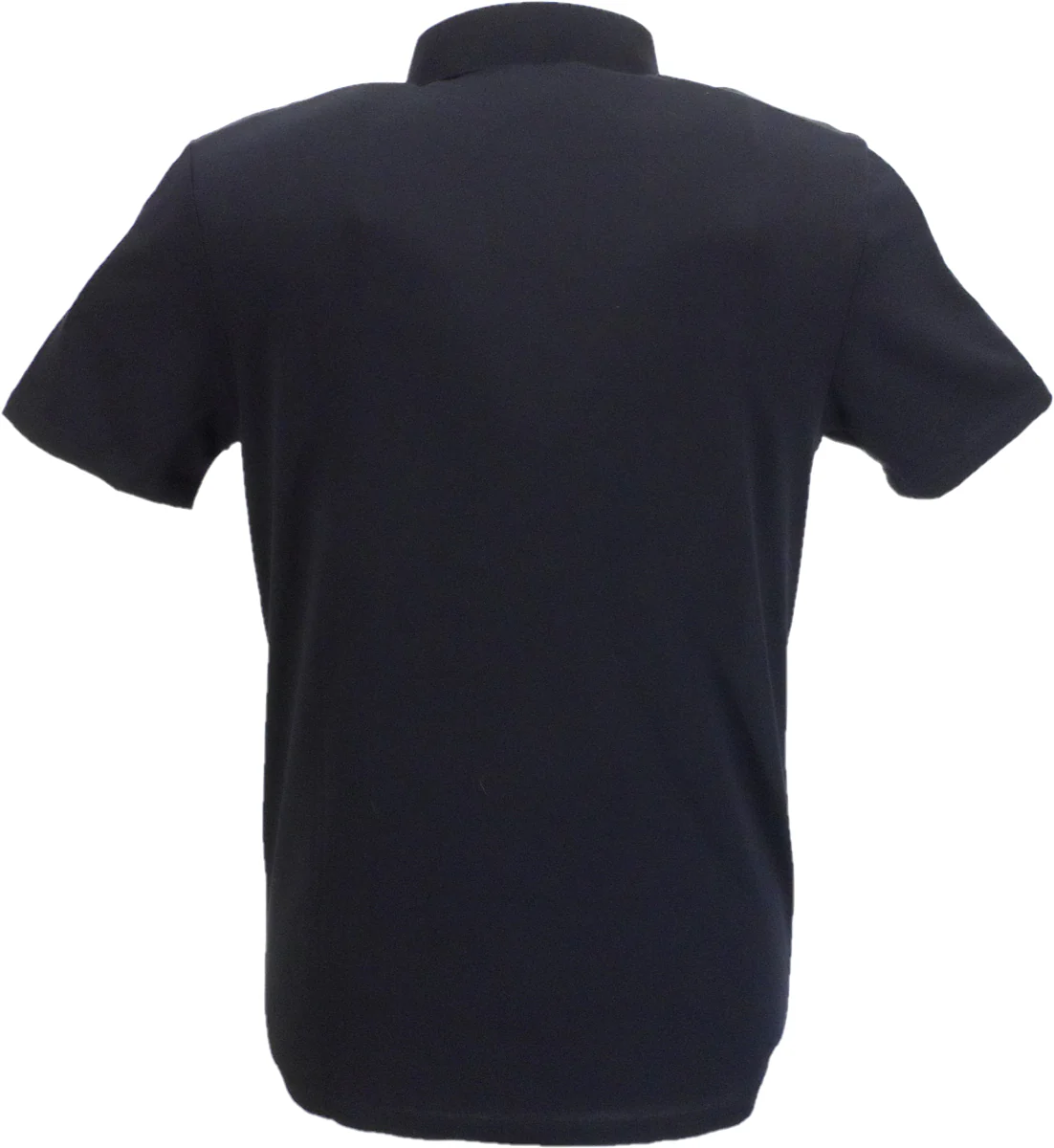 Gabicci Vintage Mens Routh Navy Blue Racing Stripe Polo Shirt - Imagen 3