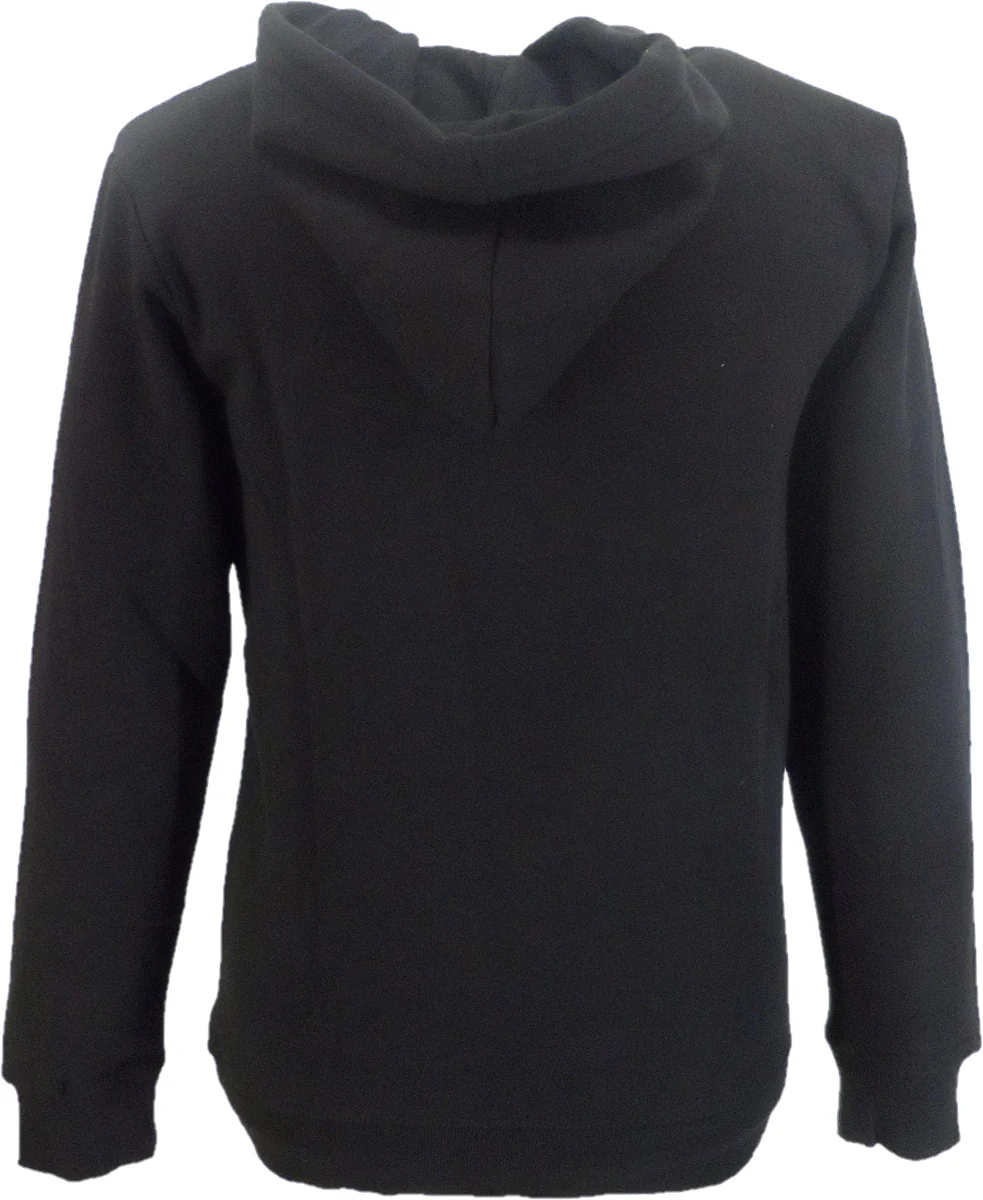 Lambretta Mens Black Stripe Logo Hooded Top - Imagen 3