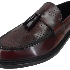 Ikon Original Oxblood Quad Punch Retro,Ska,Northern Soul Tassel Loafers