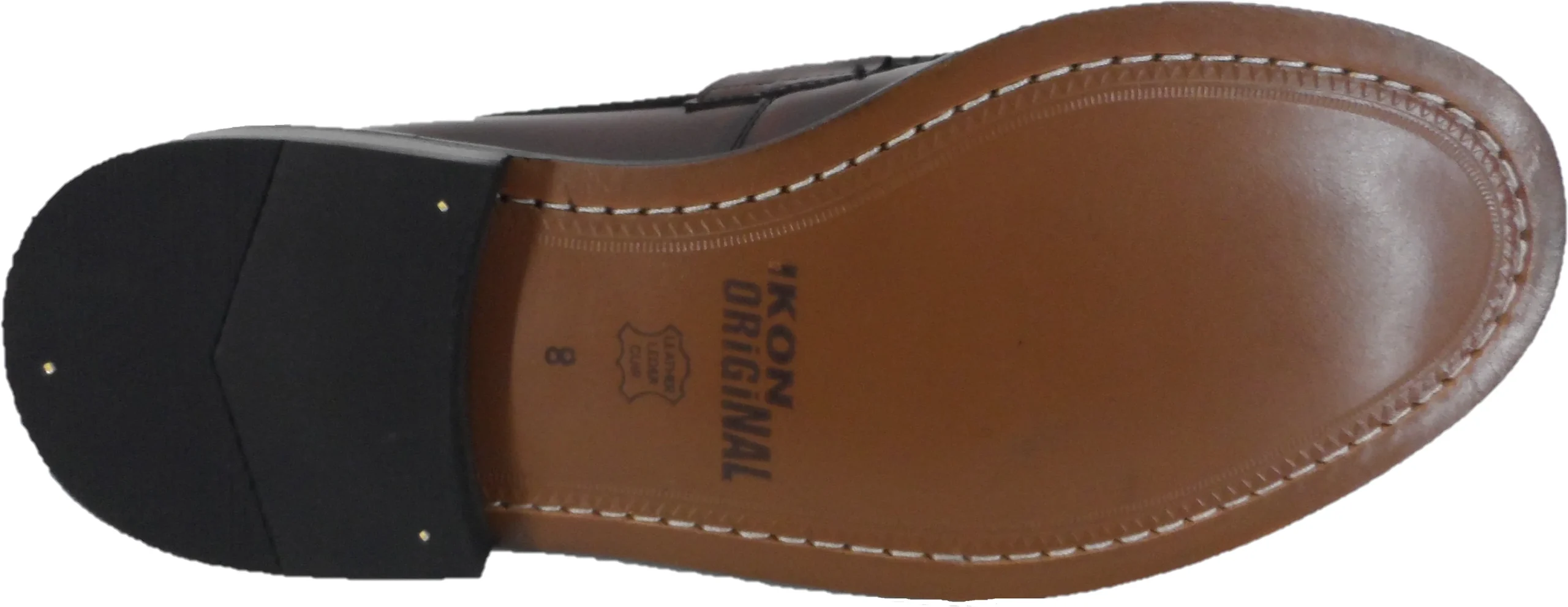 Ikon Original Oxblood Quad Punch Retro,Ska,Northern Soul Tassel Loafers - Imagen 6