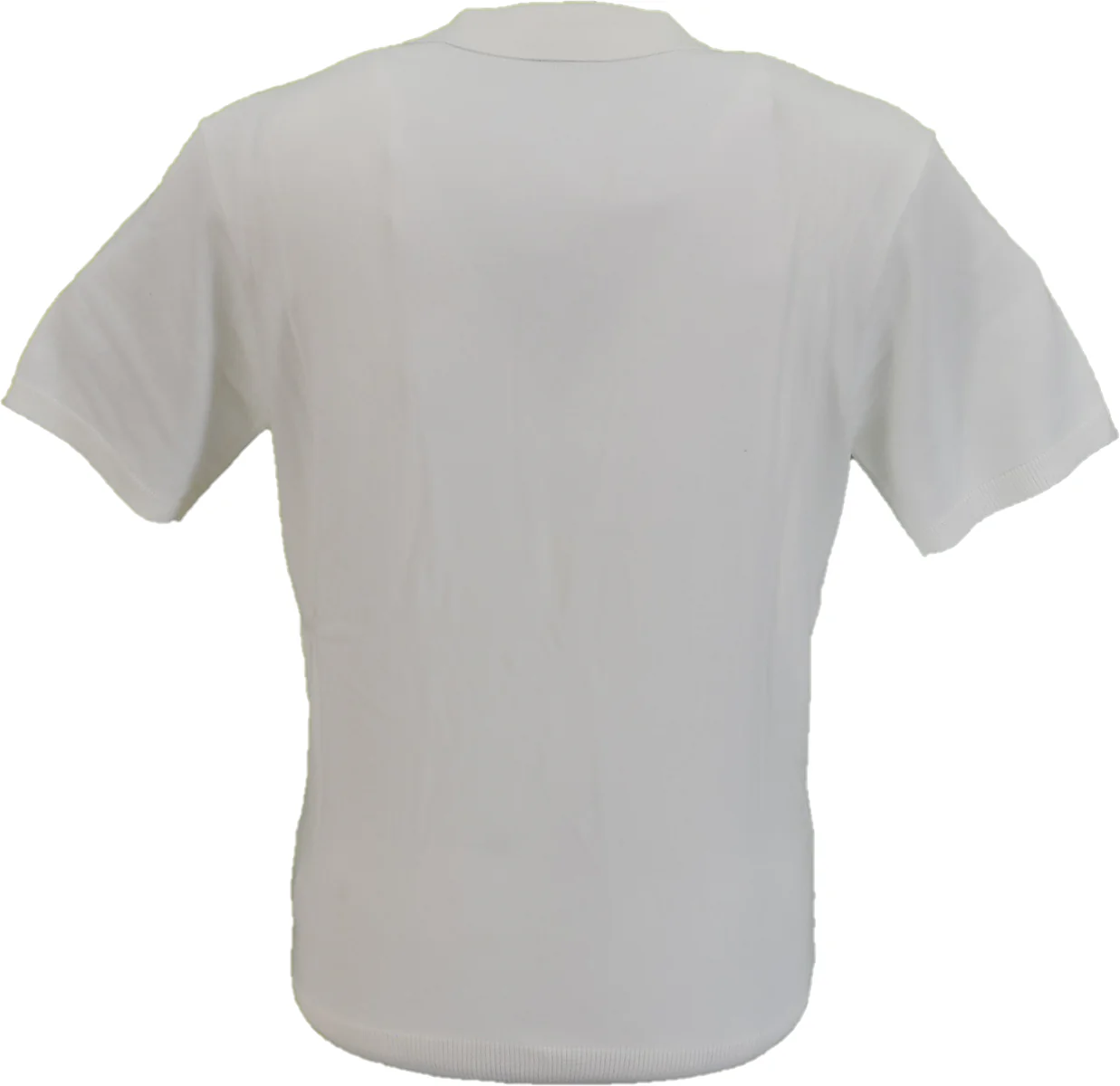 Gabicci Vintage Mens Soda White Knitted Polo Shirt - Imagen 3