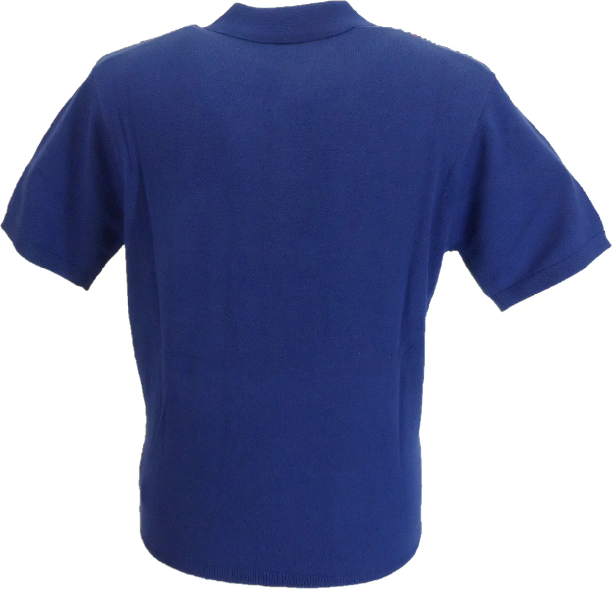Gabicci Vintage Mens Insignia Blue Textured Knitted Polo Shirt - Imagen 3