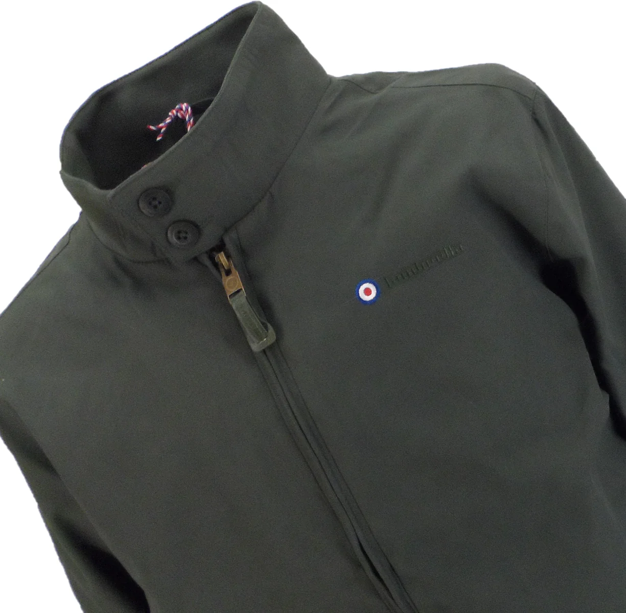Lambretta Khaki Green Showerproof Harrington Jacket - Imagen 4