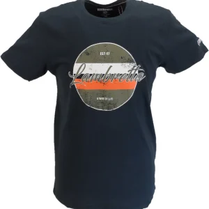 Lambretta Navy Blue Retro Vintage Print T-Shirt