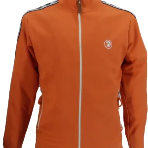 Trojan Records Mens Orange Taped Sleeve Retro Track Tops