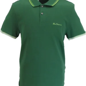 Ben Sherman Men's Green Signature 100% Cotton Polo Shirt