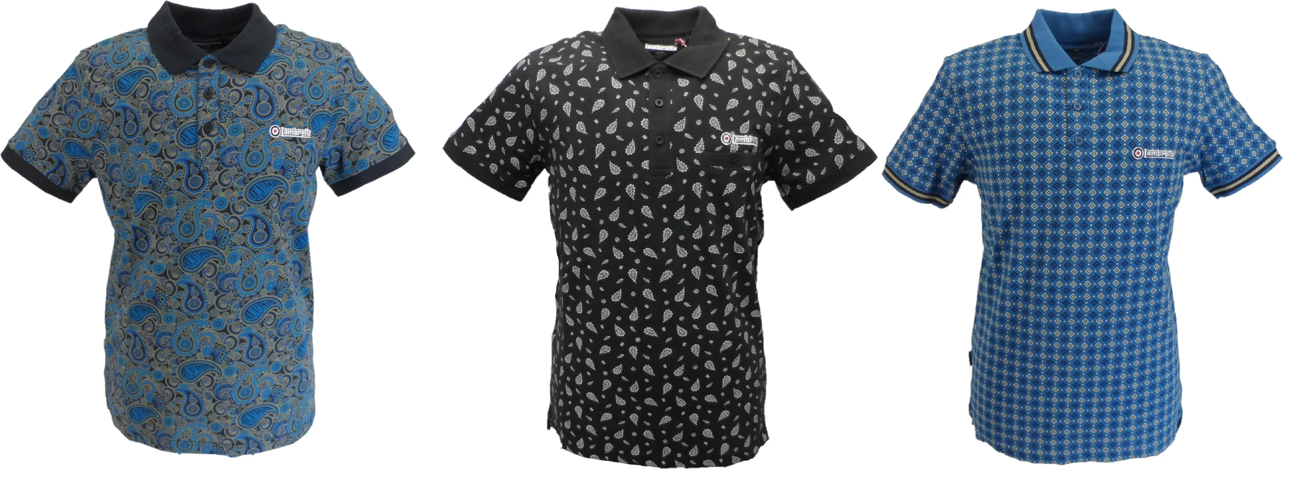 Lambretta 3 Shirt Pack Of Polo Shirts All size Small