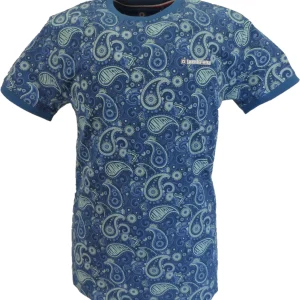 Lambretta Mens Dark Blue Paisley T-Shirt