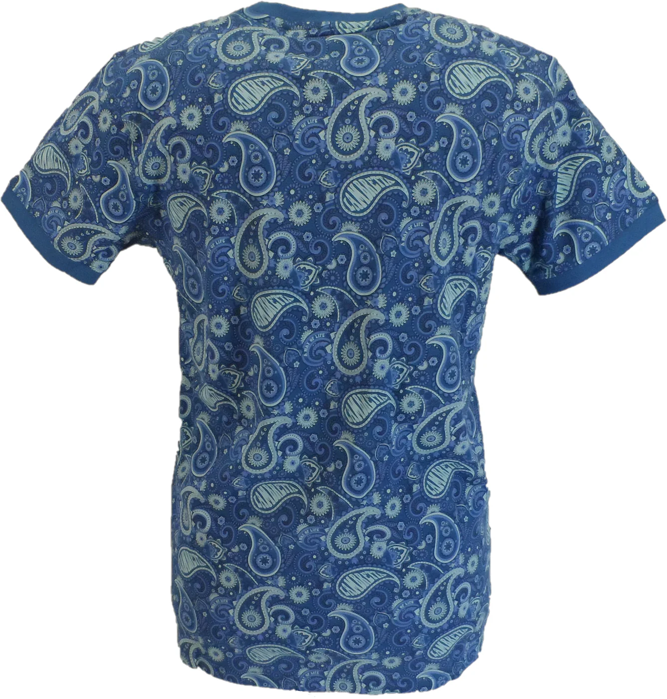 Lambretta Mens Dark Blue Paisley T-Shirt - Imagen 3