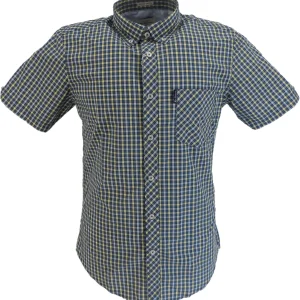 Ben Sherman Mens Corn Checked Short Sleeved Shirt