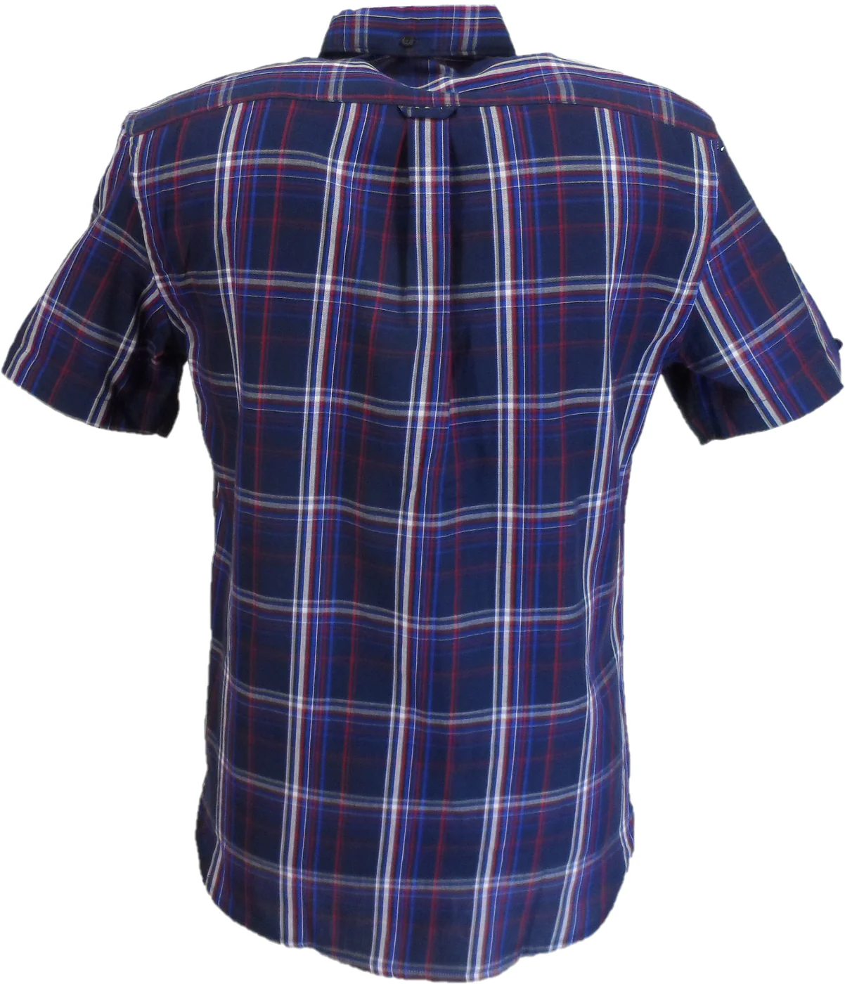 Lambretta Mens Navy/Blue/Red Button Down Shirts - Imagen 3