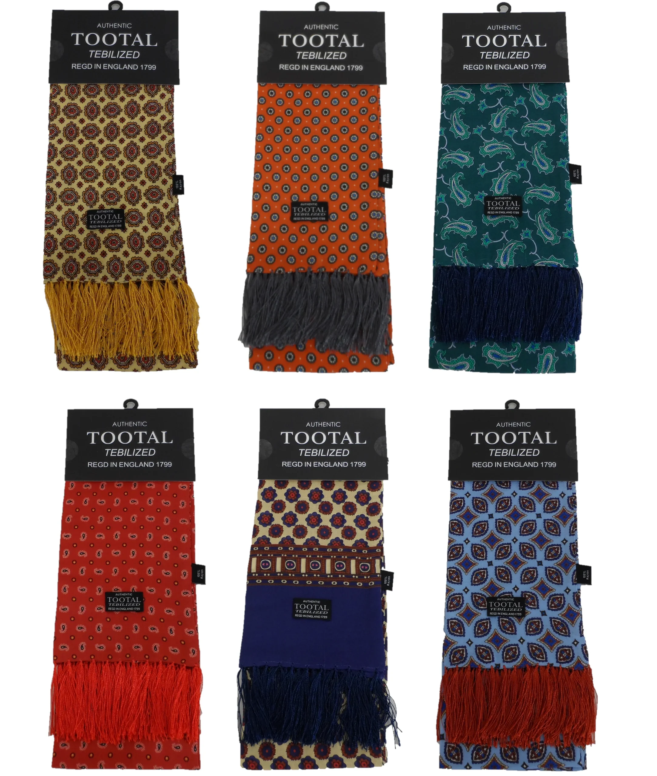 Tootal Mens Tebilized 100% Rayon Printed Scarf