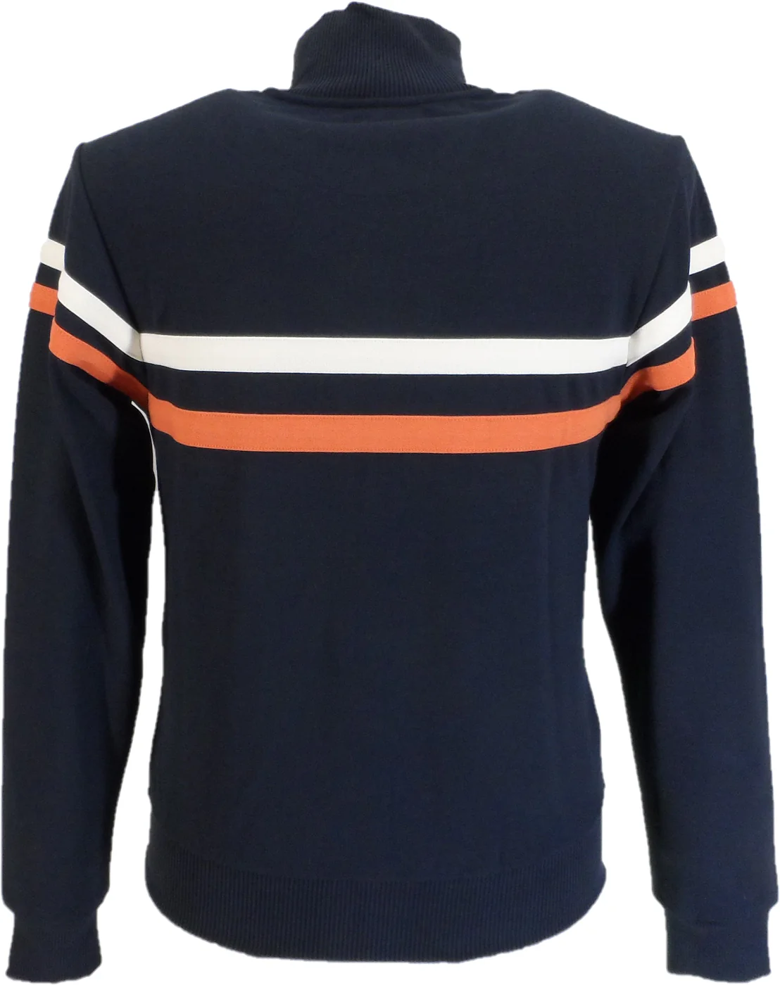 Trojan Mens Navy Blue Twin Stripe Track Tops - Imagen 4