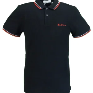 Ben Sherman Men's Black Signature 100% Cotton Polo Shirt