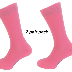 Mens 2 Pair Pack Pink Retro Socks
