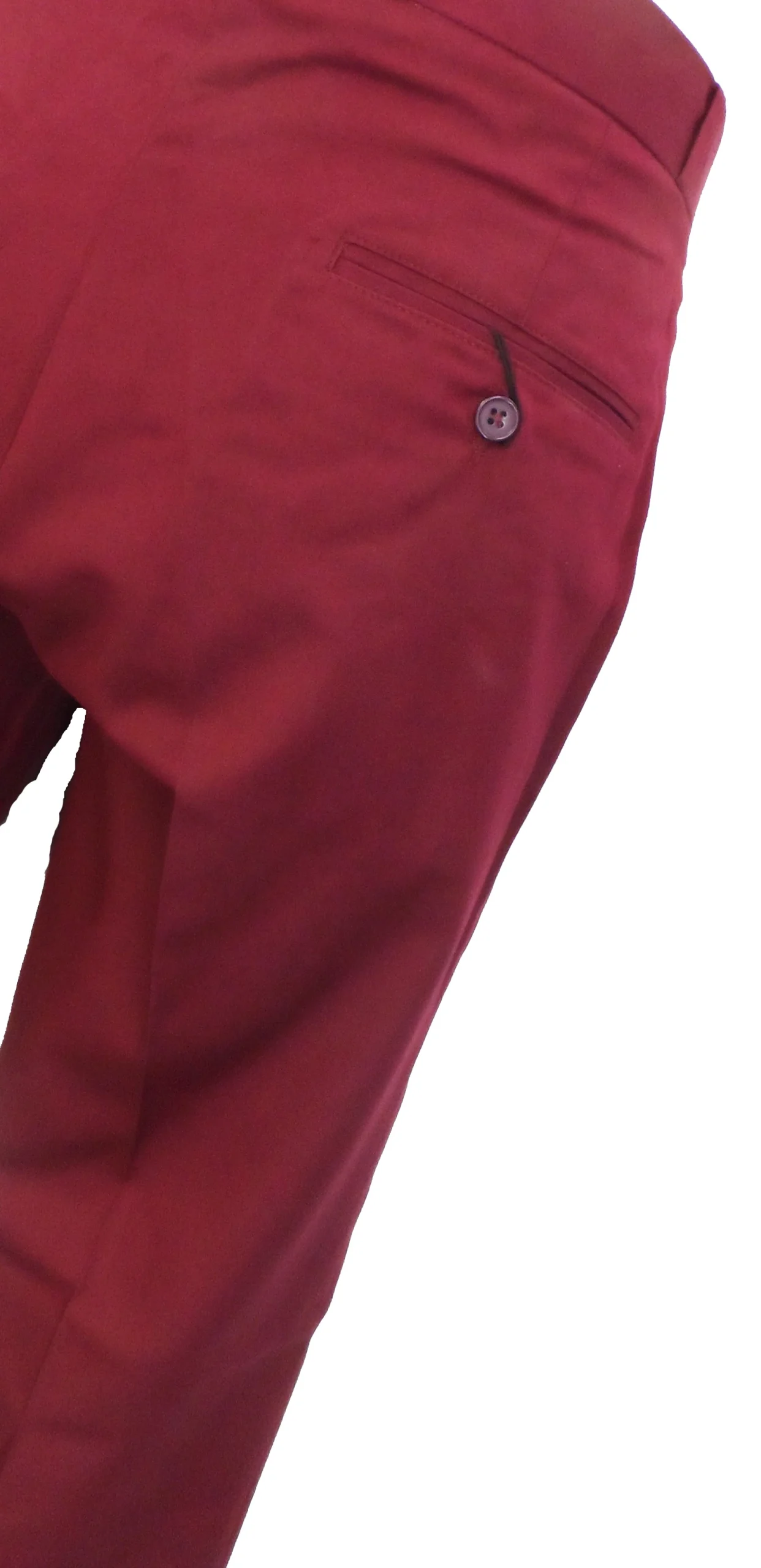 Relco Burgundy 60S 70S Retro Mod Vintage Sta Press Trousers - Imagen 3