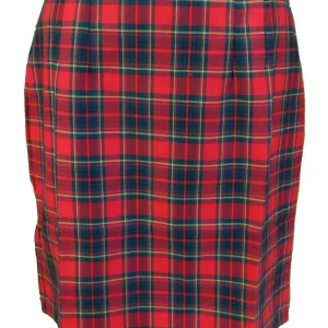 Relco Ladies Retro Red Tartan Pencil Skirt