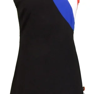 Ladies Retro 60's Modette Half Target Black Mod Mini Dress