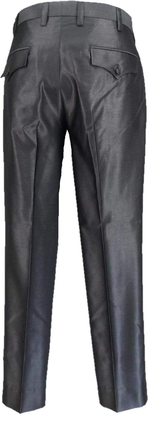 Mazeys Mens Tonic Siver Grey Ace Face Suit Trousers - Imagen 4