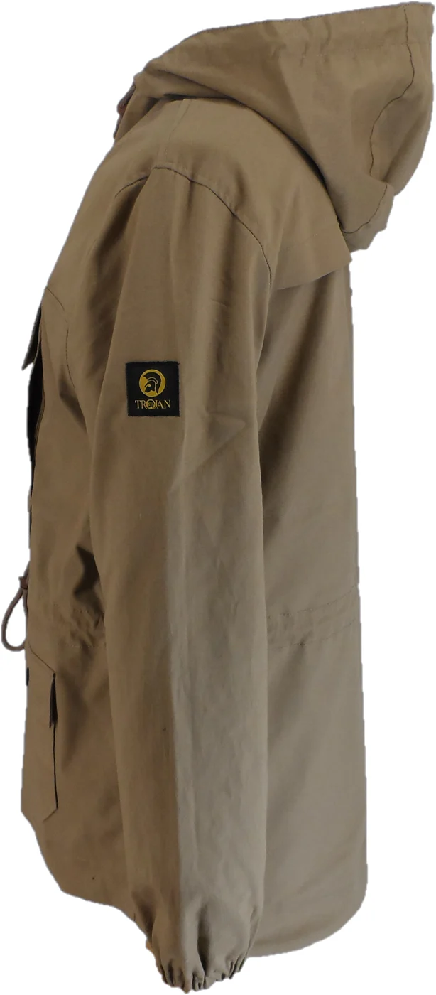 Trojan Mens Camel Brown Overhead Scooter Jacket - Imagen 4