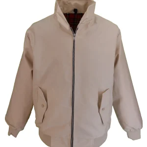 Mens Stone Retro Mod Classic Harrington Jacket