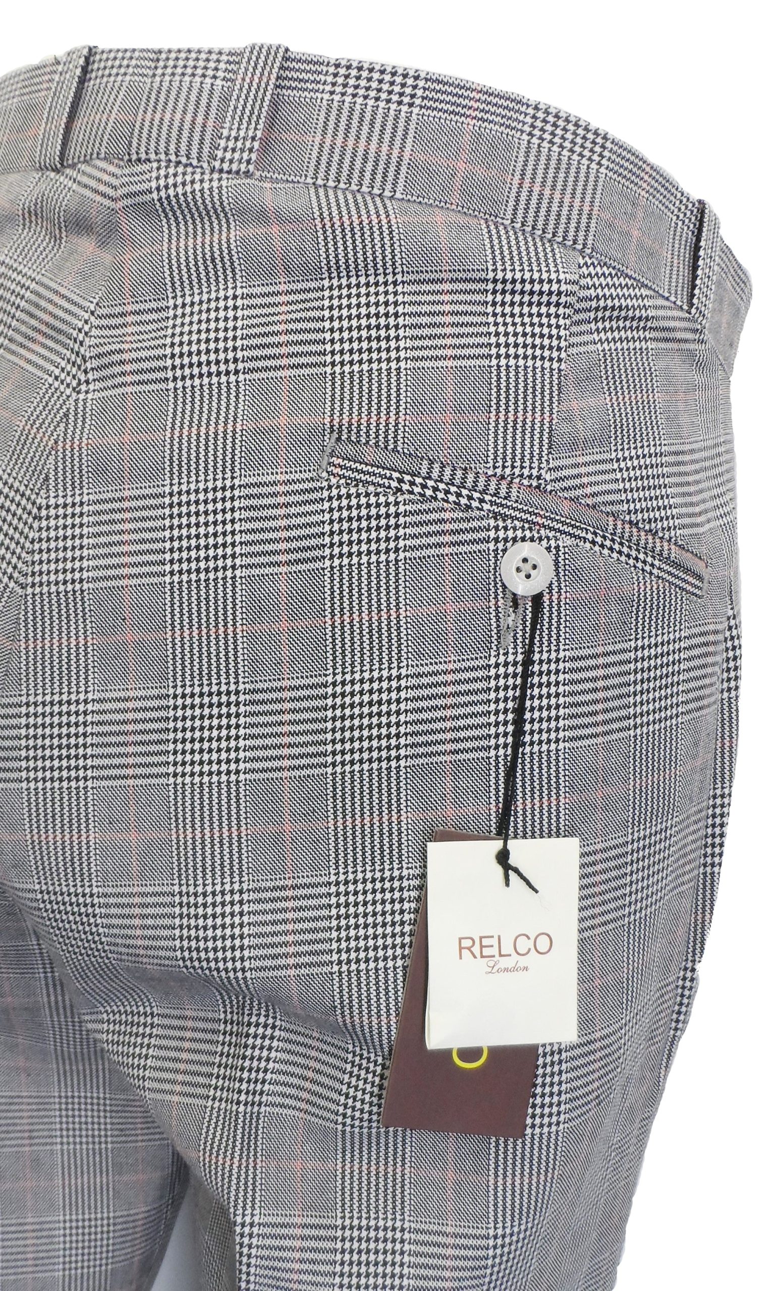 Relco Mens Prince of Wales Trousers - Imagen 3