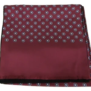 Mazeys Classic Retro Mod Tassled Burgundy Target Scarf