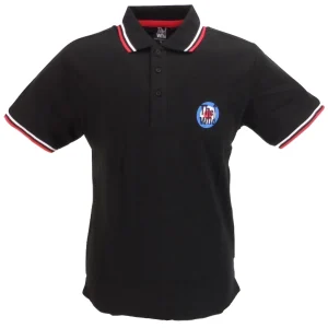 Mens Black The Who 100% Cotton Polo Shirt